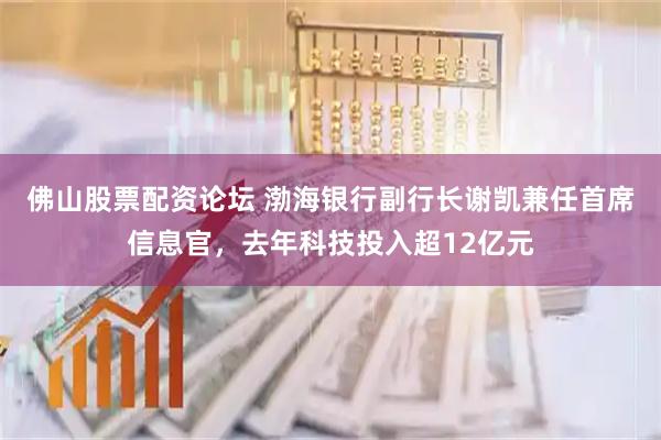 佛山股票配资论坛 渤海银行副行长谢凯兼任首席信息官,去年科技投入超12亿元